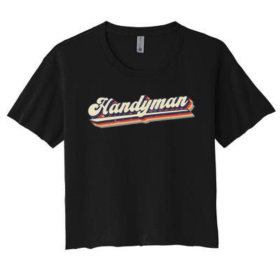 Funny I Fix Things & Handyman Women's Crop Top Tee