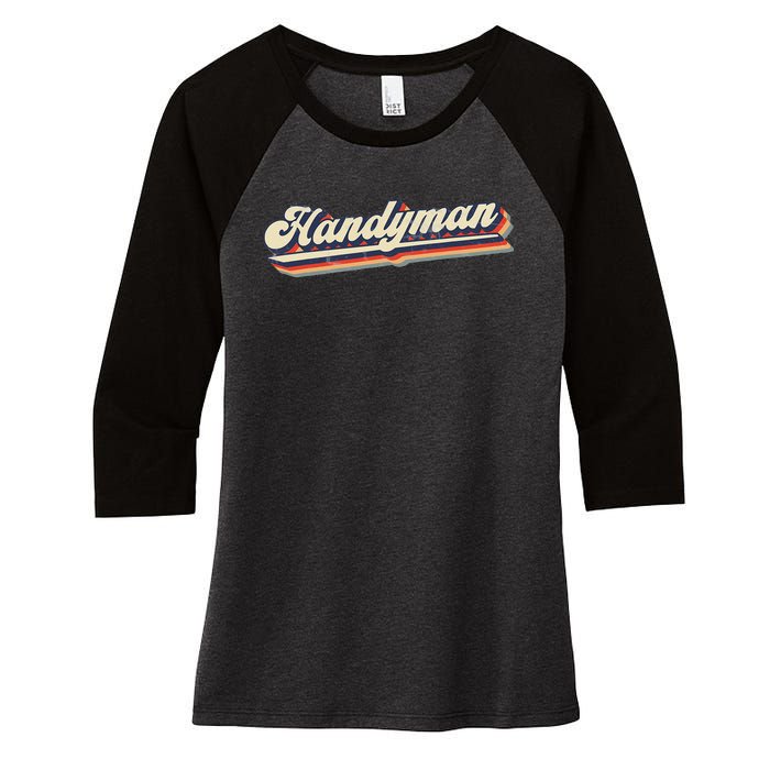 Funny I Fix Things & Handyman Women's Tri-Blend 3/4-Sleeve Raglan Shirt