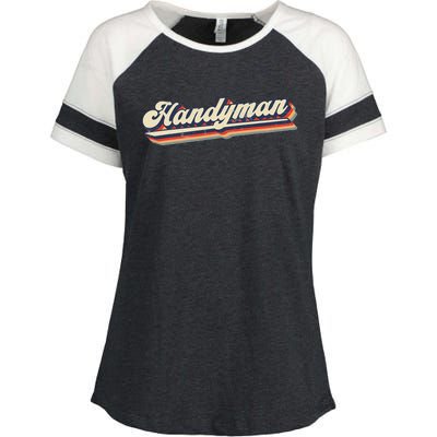 Funny I Fix Things & Handyman Enza Ladies Jersey Colorblock Tee