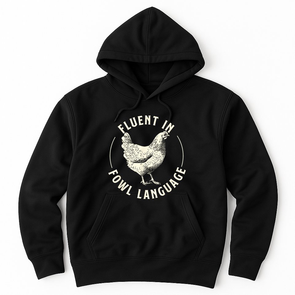 Fluent In Fowl Language Farm Animal Poultry Owner Hoodie