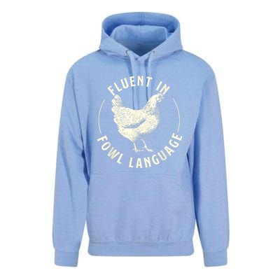 Fluent In Fowl Language Farm Animal Poultry Owner Unisex Surf Hoodie