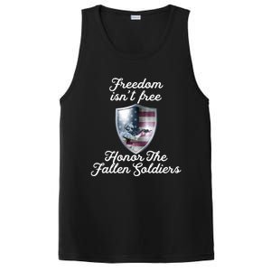 Freedom Isn't Free Honor The Fallen Soldiers Veterans Day Gift PosiCharge Competitor Tank