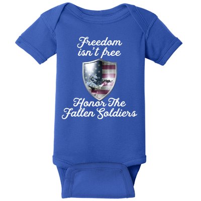 Freedom Isn't Free Honor The Fallen Soldiers Veterans Day Gift Baby Bodysuit