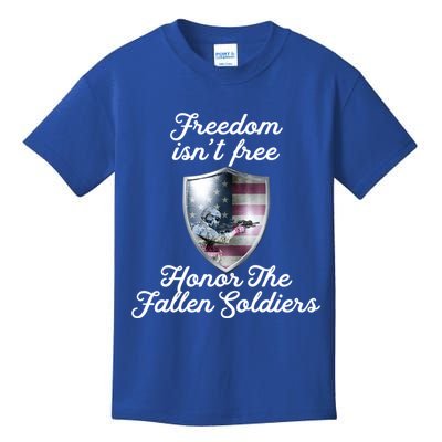 Freedom Isn't Free Honor The Fallen Soldiers Veterans Day Gift Kids T-Shirt
