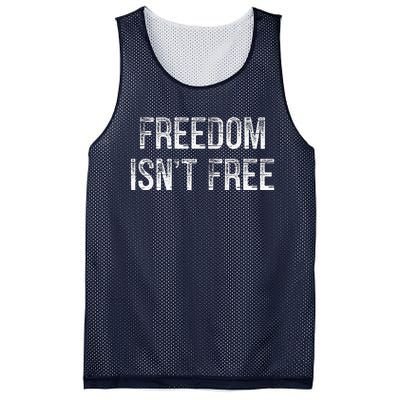 Freedom Isnt Free Vintage Style Mesh Reversible Basketball Jersey Tank