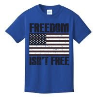 Freedom Isn't Free Vintage American Flag Memorial Day July 4 Cool Gift Kids T-Shirt