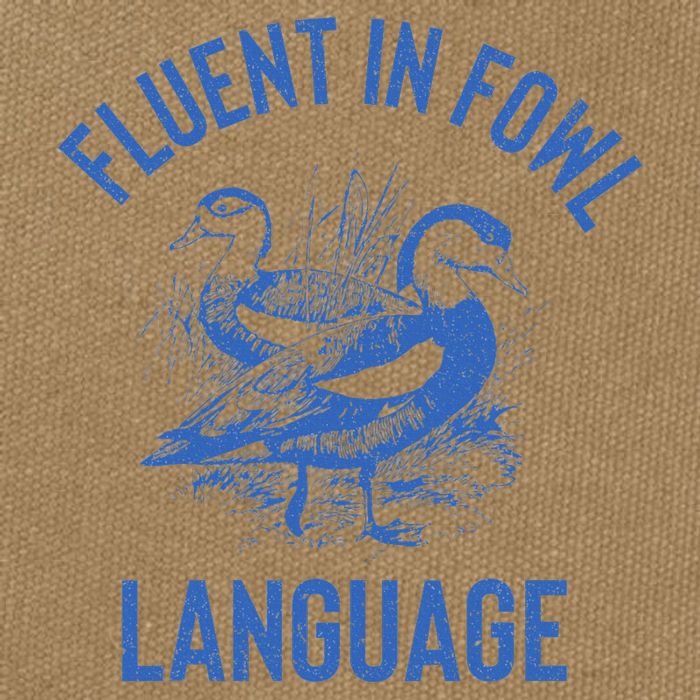 Fluent In Fowl Language Funny Swearing Cursing Ducks Joke Cotton Canvas Backpack