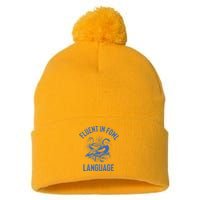 Fluent In Fowl Language Funny Swearing Cursing Ducks Joke Pom Pom 12in Knit Beanie