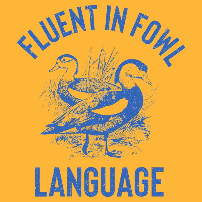 Fluent In Fowl Language Funny Swearing Cursing Ducks Joke Pom Pom 12in Knit Beanie