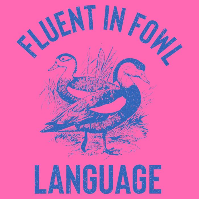 Fluent In Fowl Language Funny Swearing Cursing Ducks Joke Stripe Pom Pom Beanie