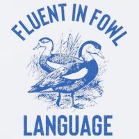 Fluent In Fowl Language Funny Swearing Cursing Ducks Joke Sueded Cloud Jersey T-Shirt