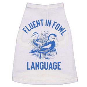 Fluent In Fowl Language Funny Swearing Cursing Ducks Joke Doggie Tank