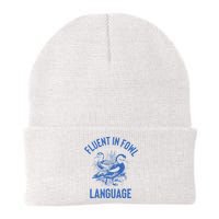 Fluent In Fowl Language Funny Swearing Cursing Ducks Joke Beanie