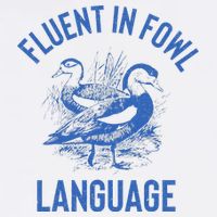 Fluent In Fowl Language Funny Swearing Cursing Ducks Joke Flat Bill Trucker Hat