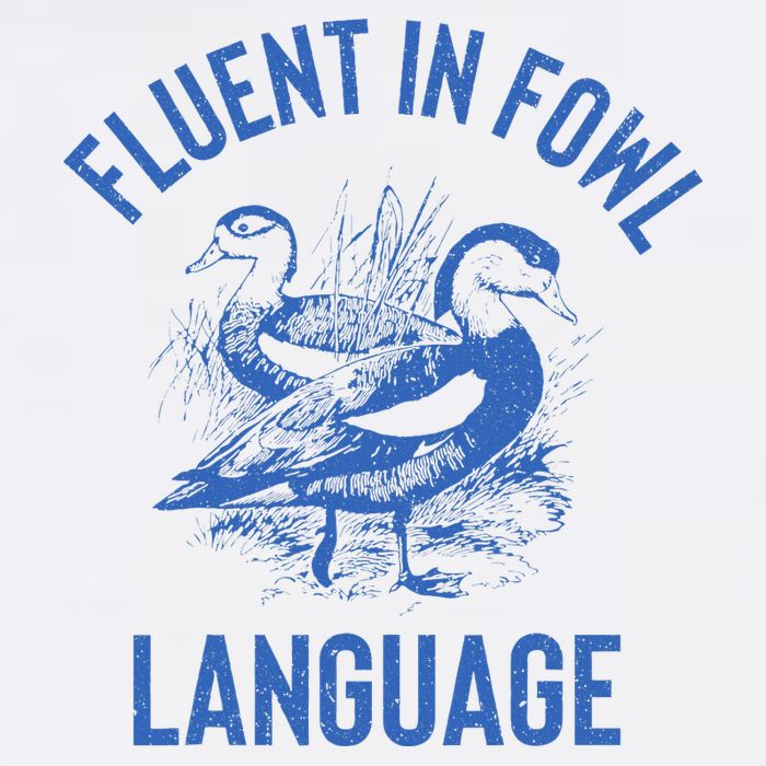 Fluent In Fowl Language Funny Swearing Cursing Ducks Joke Flat Bill Trucker Hat