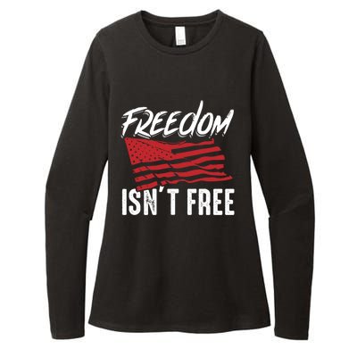 Freedom Isnt Free Usa Patriotic Military Veterans Support Great Gift Womens CVC Long Sleeve Shirt