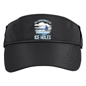 Funny Ice Fishing Gift For  Snow Holes Fisher Adult Drive Performance Visor