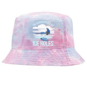 Funny Ice Fishing Gift For  Snow Holes Fisher Tie-Dyed Bucket Hat