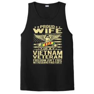 Freedom Isn't Free Proud Wife Of A Vietnam Veteran Ribbon PosiCharge Competitor Tank