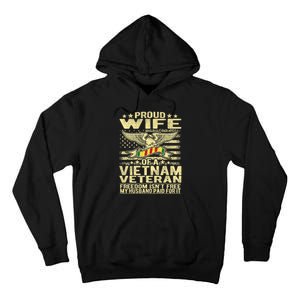 Freedom Isn't Free Proud Wife Of A Vietnam Veteran Ribbon Tall Hoodie