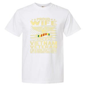 Freedom Isn't Free Proud Wife Of A Vietnam Veteran Ribbon Garment-Dyed Heavyweight T-Shirt