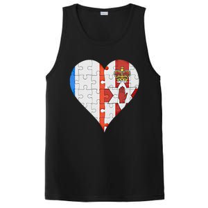 French Irish Flag Heart Gift PosiCharge Competitor Tank