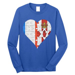 French Irish Flag Heart Gift Long Sleeve Shirt