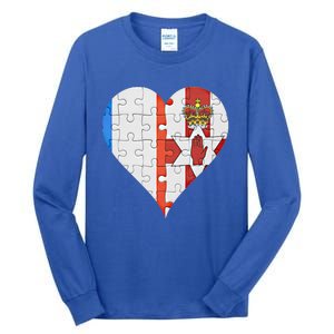 French Irish Flag Heart Gift Tall Long Sleeve T-Shirt