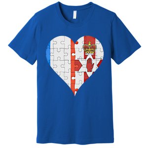 French Irish Flag Heart Gift Premium T-Shirt