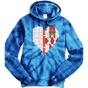 French Irish Flag Heart Gift Tie Dye Hoodie