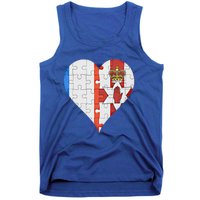 French Irish Flag Heart Gift Tank Top