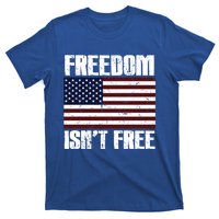 Freedom Isnt Free Vintage American Flag Usa Military Pride Cute Gift T-Shirt