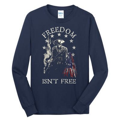 Freedom Isnt Free American Flag Tall Long Sleeve T-Shirt