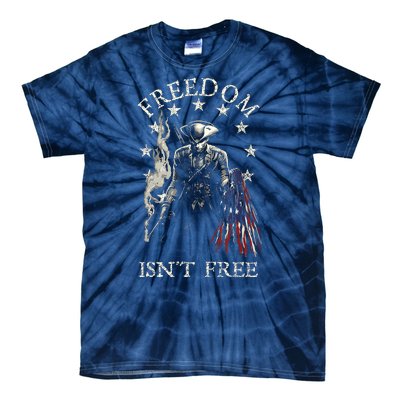 Freedom Isnt Free American Flag Tie-Dye T-Shirt