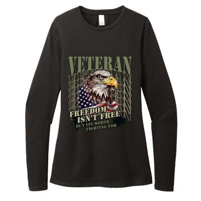 Freedom Isnt Free But Its Worth Fighting For Veterans Gift Womens CVC Long Sleeve Shirt