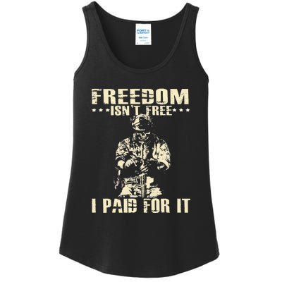 Freedom Isnt Free I Paid For It Memorial Day Ladies Essential Tank