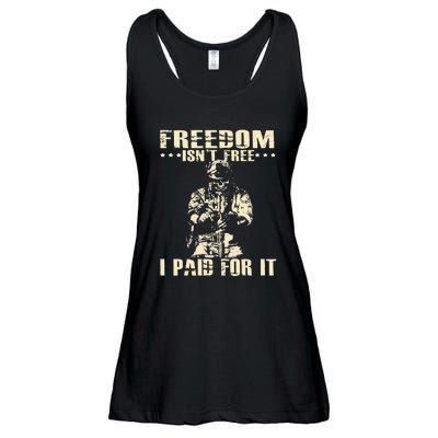 Freedom Isnt Free I Paid For It Memorial Day Ladies Essential Flowy Tank