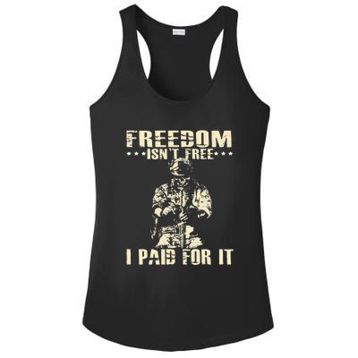 Freedom Isnt Free I Paid For It Memorial Day Ladies PosiCharge Competitor Racerback Tank