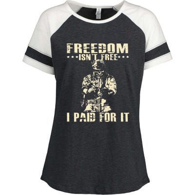 Freedom Isnt Free I Paid For It Memorial Day Enza Ladies Jersey Colorblock Tee