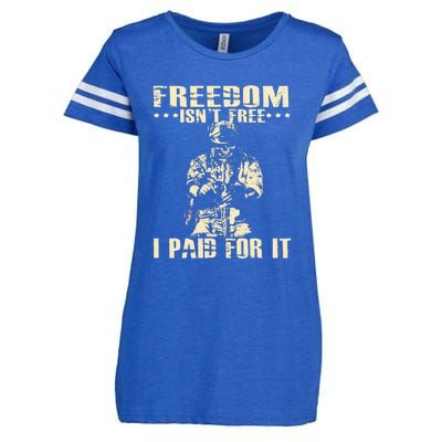 Freedom Isnt Free I Paid For It Memorial Day Enza Ladies Jersey Football T-Shirt