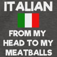 Funny Italian From My Head To My Meatballs Humor Joke Vector Backpack