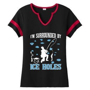 Funny Ice Fishing Sayings For Fishing Grandpa Dad Ladies Halftime Notch Neck Tee