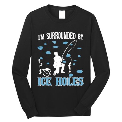 Funny Ice Fishing Sayings For Fishing Grandpa Dad Long Sleeve Shirt