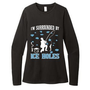 Funny Ice Fishing Sayings For Fishing Grandpa Dad Womens CVC Long Sleeve Shirt