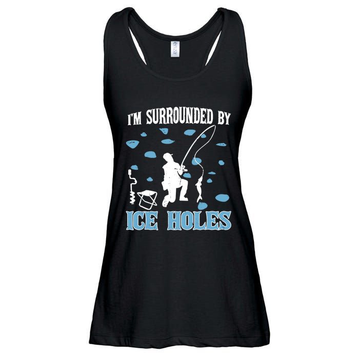 Funny Ice Fishing Sayings For Fishing Grandpa Dad Ladies Essential Flowy Tank