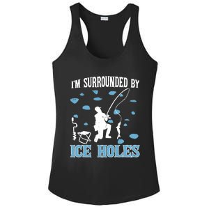 Funny Ice Fishing Sayings For Fishing Grandpa Dad Ladies PosiCharge Competitor Racerback Tank