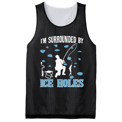 Funny Ice Fishing Sayings For Fishing Grandpa Dad Mesh Reversible Basketball Jersey Tank