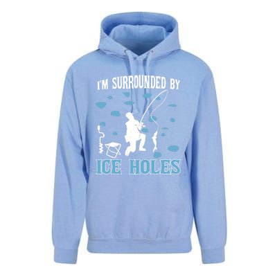 Funny Ice Fishing Sayings For Fishing Grandpa Dad Unisex Surf Hoodie