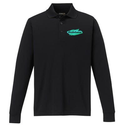 Food Influencer For Novelty Gifts Performance Long Sleeve Polo