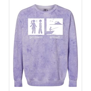 Funny Ice Fishing Tip Up Gift Cool Fishermen Fishing Flag Colorblast Crewneck Sweatshirt